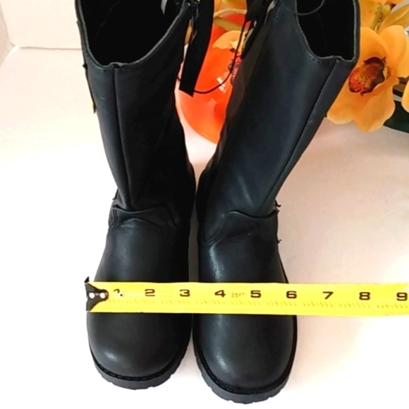 JESSICA CARLYLE GIRLS AMALI BLACK MOTO BOOTS SIZE 1 NWOT - Picture 15 of 16